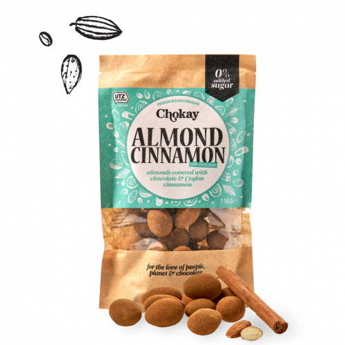 Chokay Organic Cinnamon Almonds No Sugar 85g