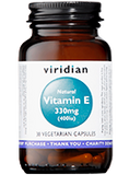 Viridian Natural Vitamin E 400IU Veg Caps 30