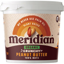 Meridian Organic Peanut Butter Crunchy No Salt 100% Nuts 1Kg