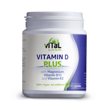 Vital Vitamin D Plus With Magnesium, B12 & K2 60Caps