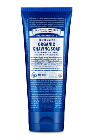 Dr. Bronner Organic Peppermint Shaving Soap 207ml