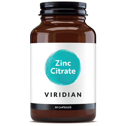 Viridian Zinc Citrate 30 Capsules - Immune & Skin Support