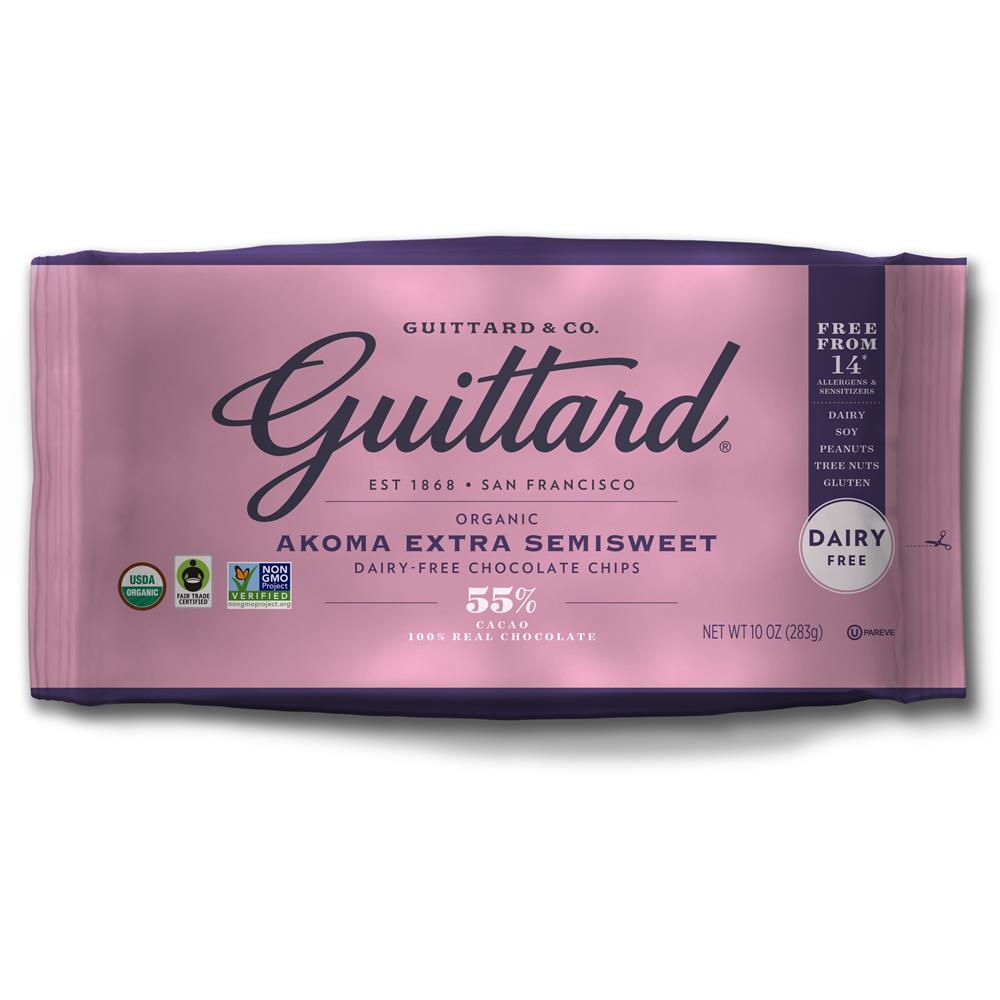 Guittard Akoma Organic Choc Baking Chip 283g Dairy & Gluten Free