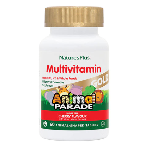 Natures Plus Animal Parade Gold Childrens Cherry Chewables 60Tabs
