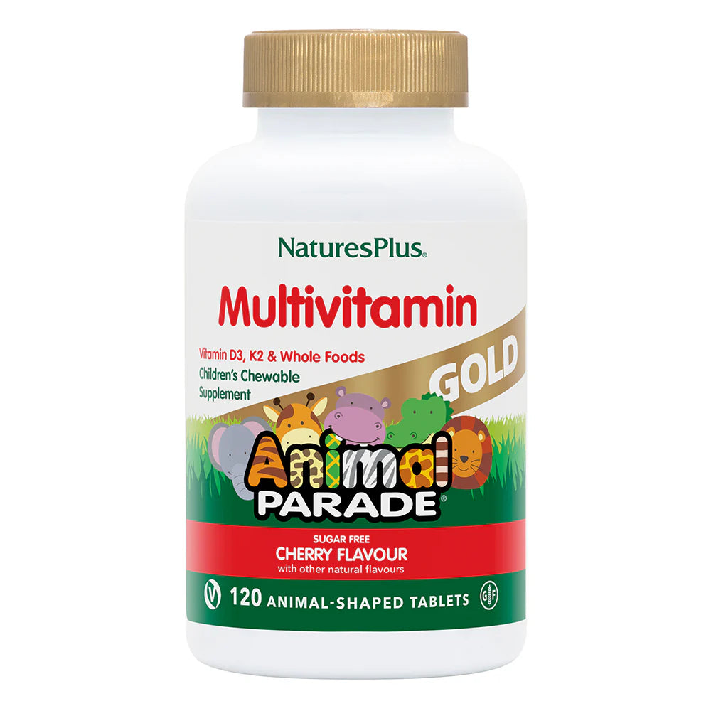 Natures Plus Animal Parade Gold Childrens Cherry Chewables 120Tabs