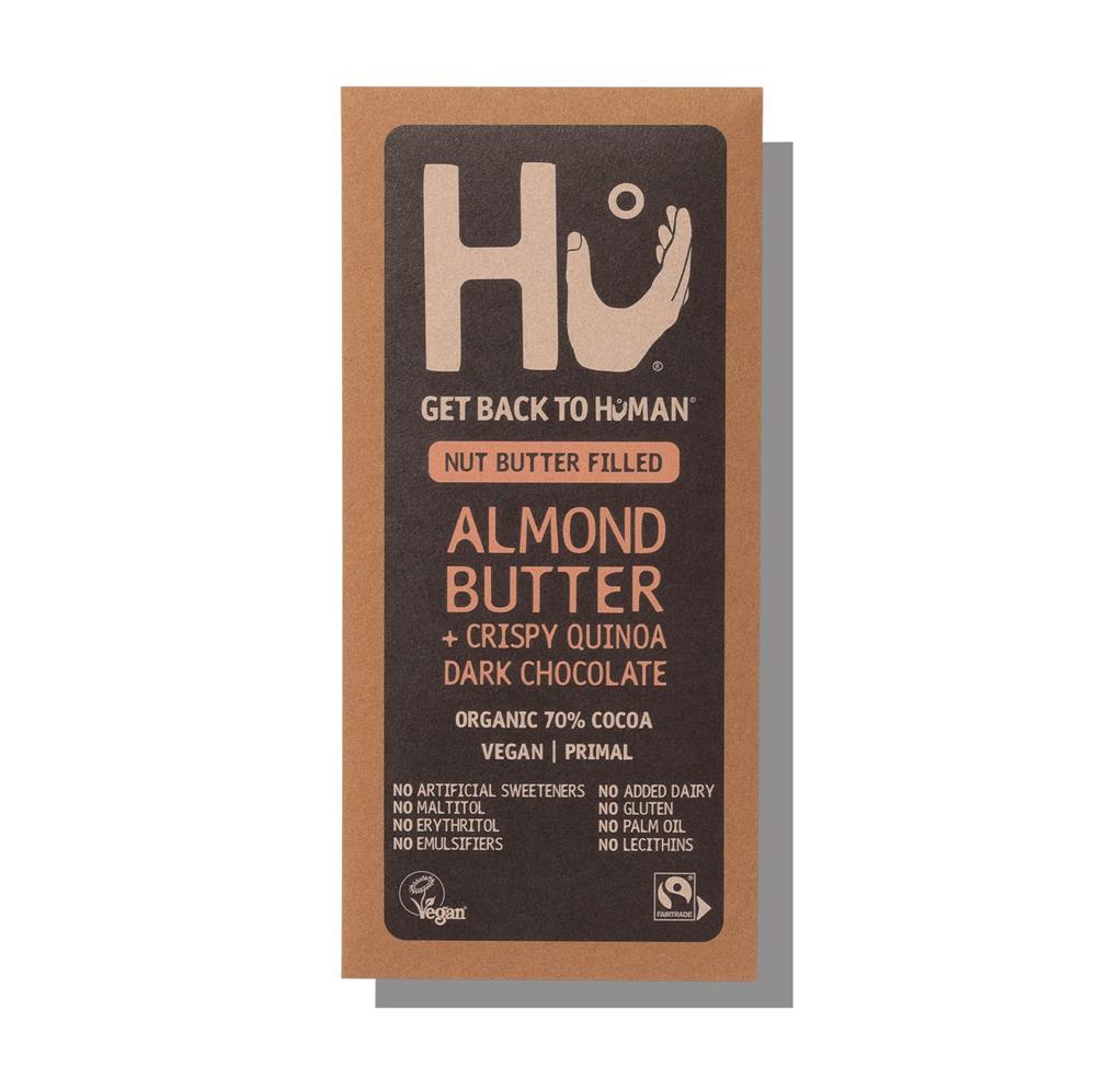 Hu Organic Almond and Quinoa Dark Bar 60g Gluten Free Vegan