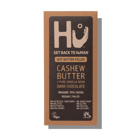 Hu Organic Cashew and Vanilla Dark Bar 60g Gluten Free Vegan