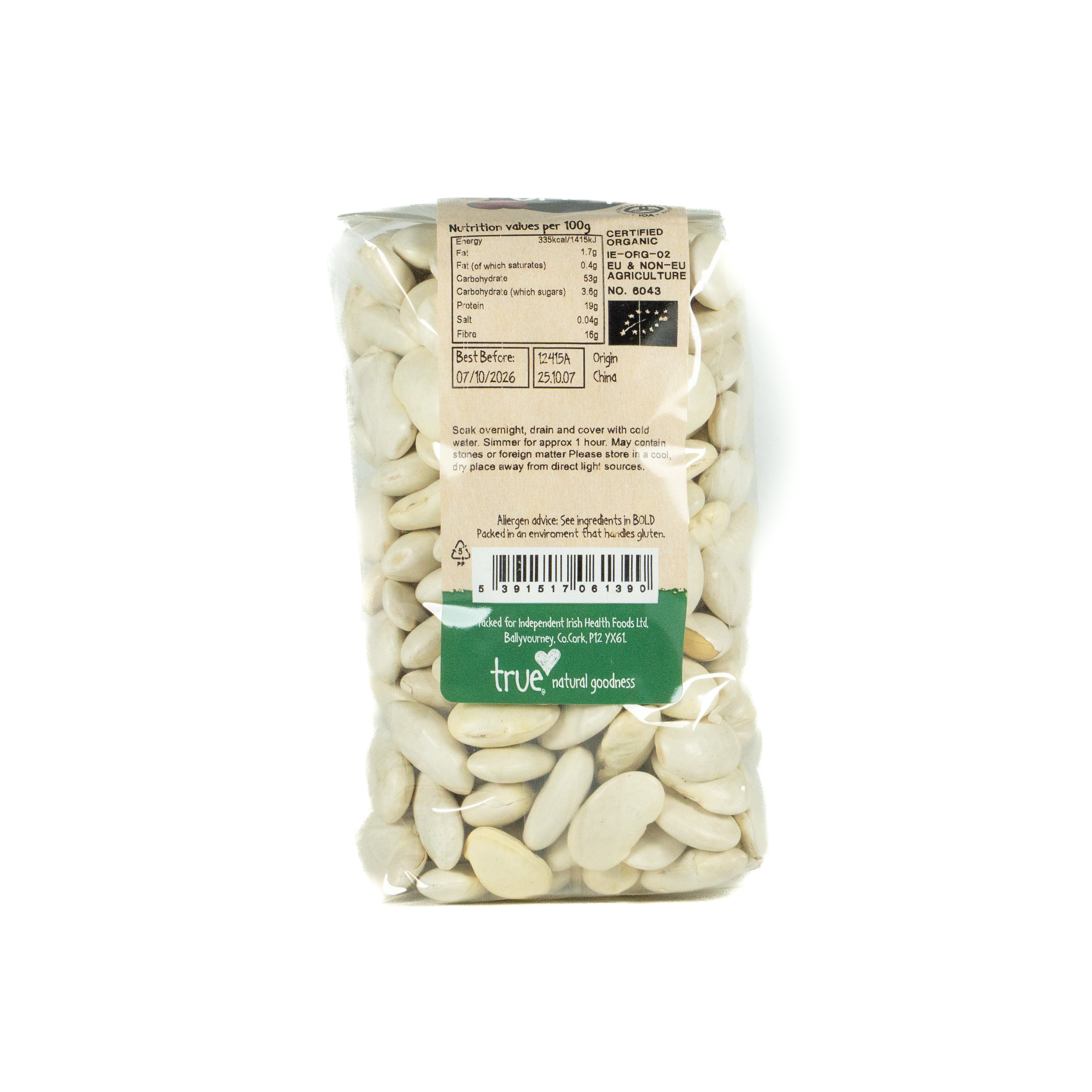 True Natural Goodness Organic Butter Beans 500g