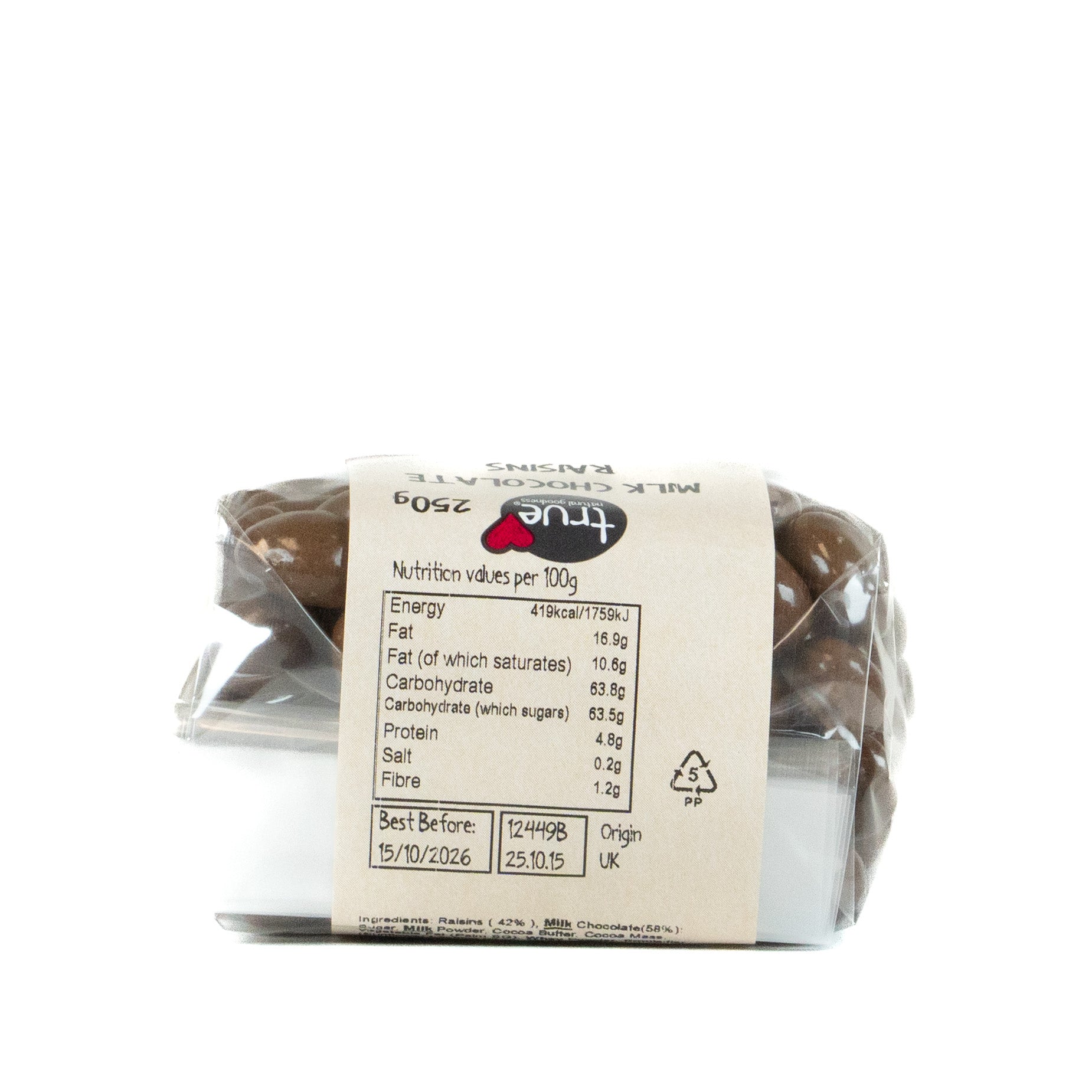 True Natural Goodness Chocolate Raisins 250g