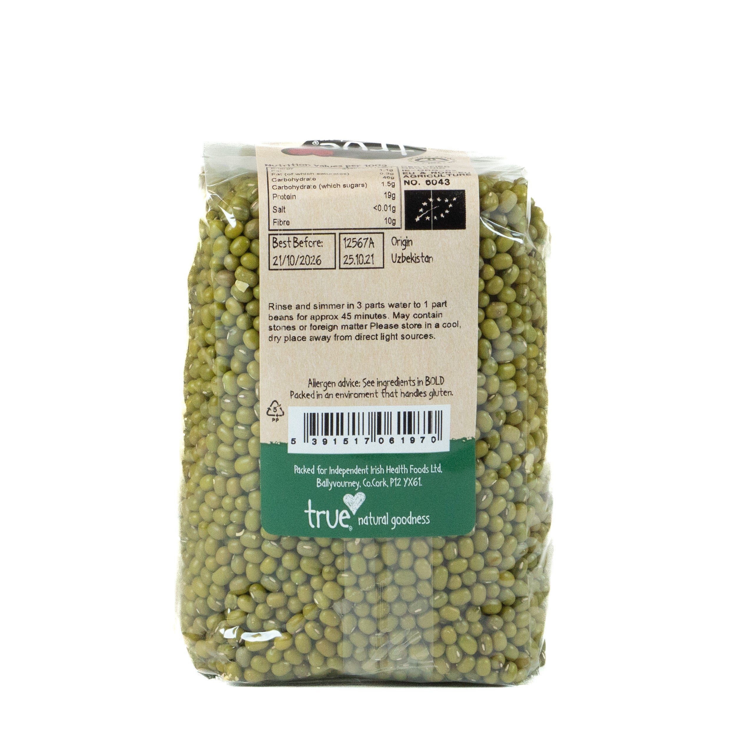 True Natural Goodness Mung Beans Organic 500G