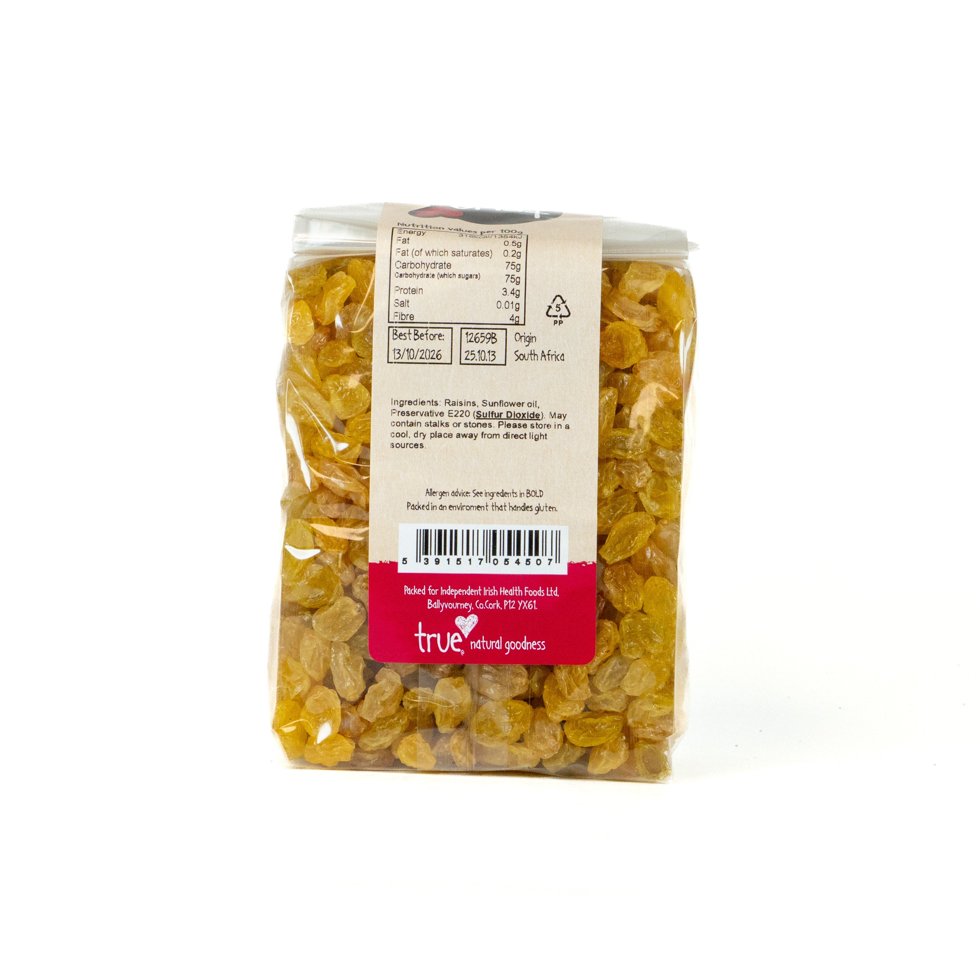 True Natural Goodness Raisins Golden 500G