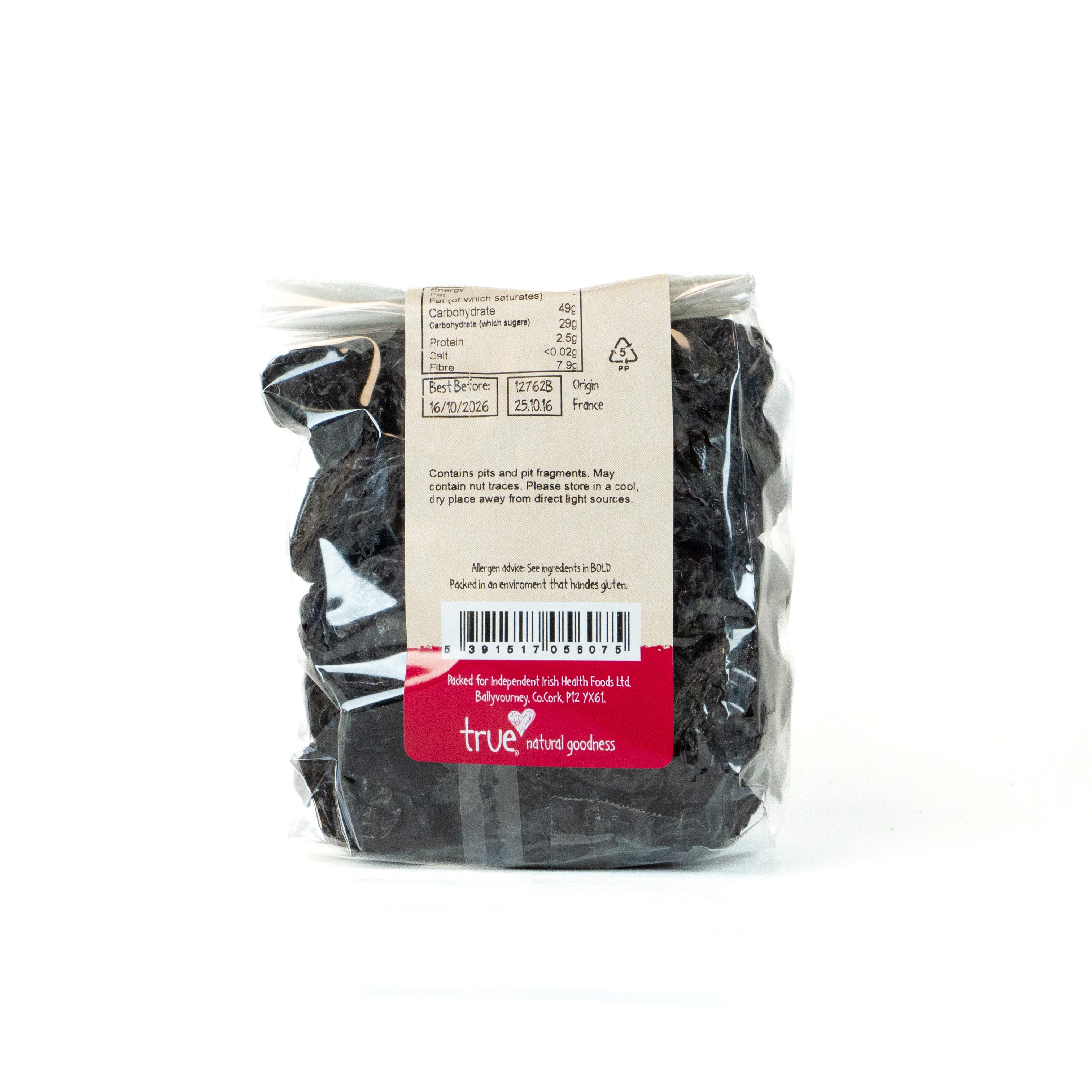 True Natural Goodness Prunes Unsorbated with Stones 500g