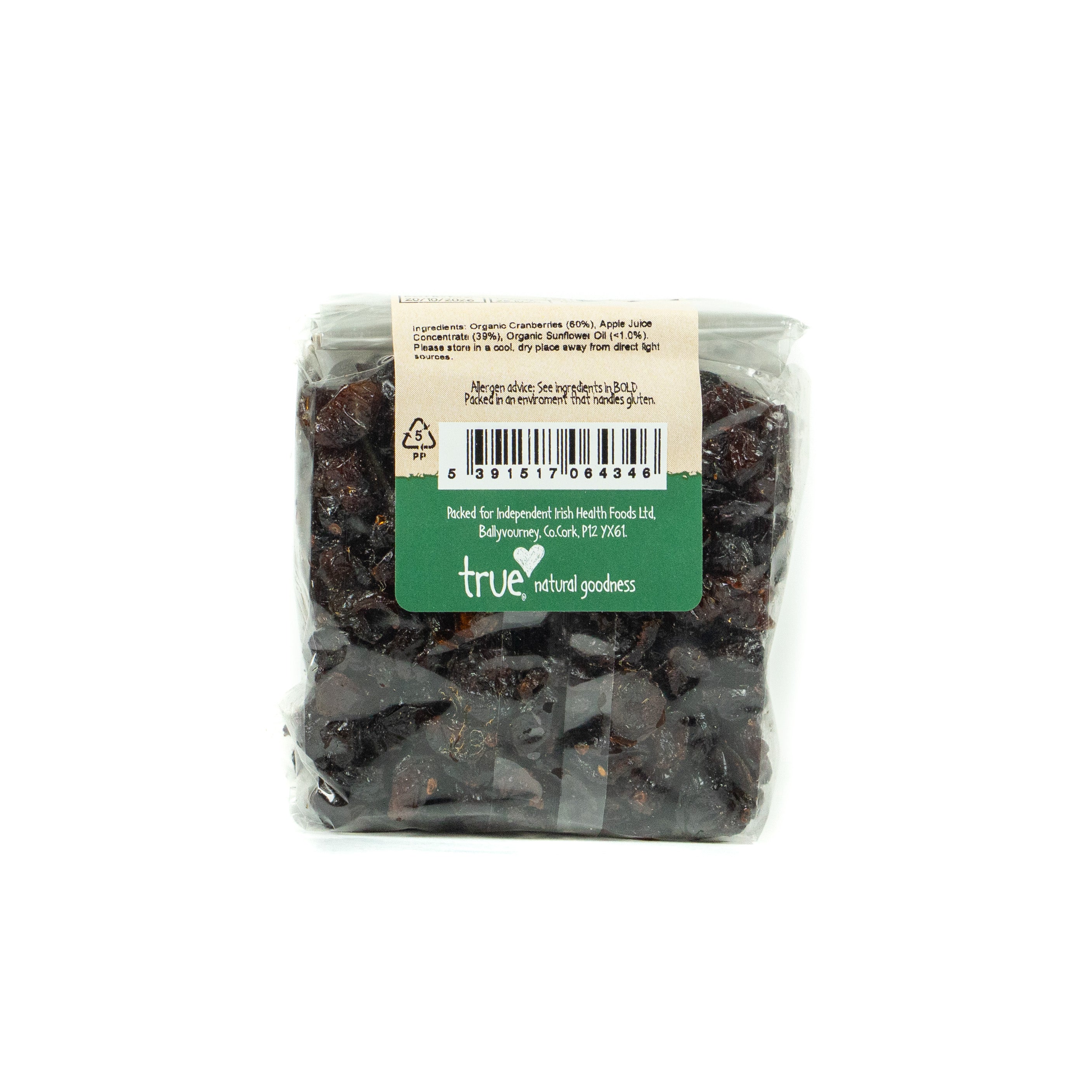 True Natural Goodness Organic Apple Infused Cranberries 250g