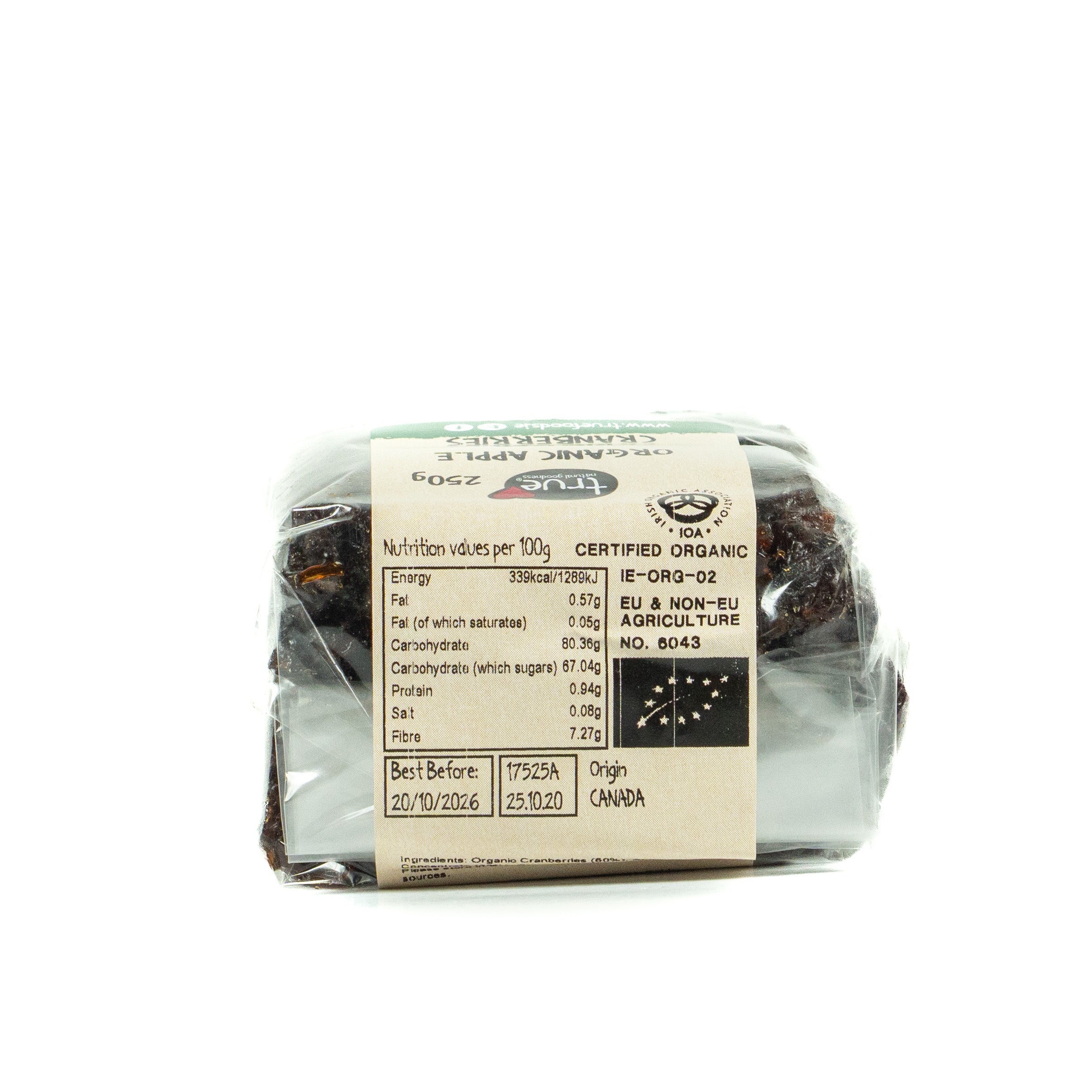 True Natural Goodness Organic Apple Infused Cranberries 250g