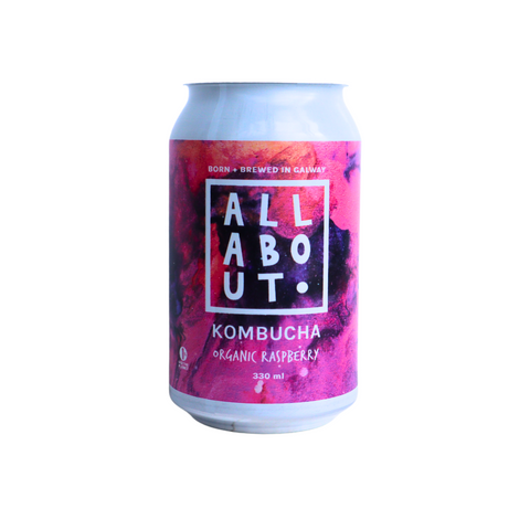 All About Kombucha Organic Raspberry Can 330ml