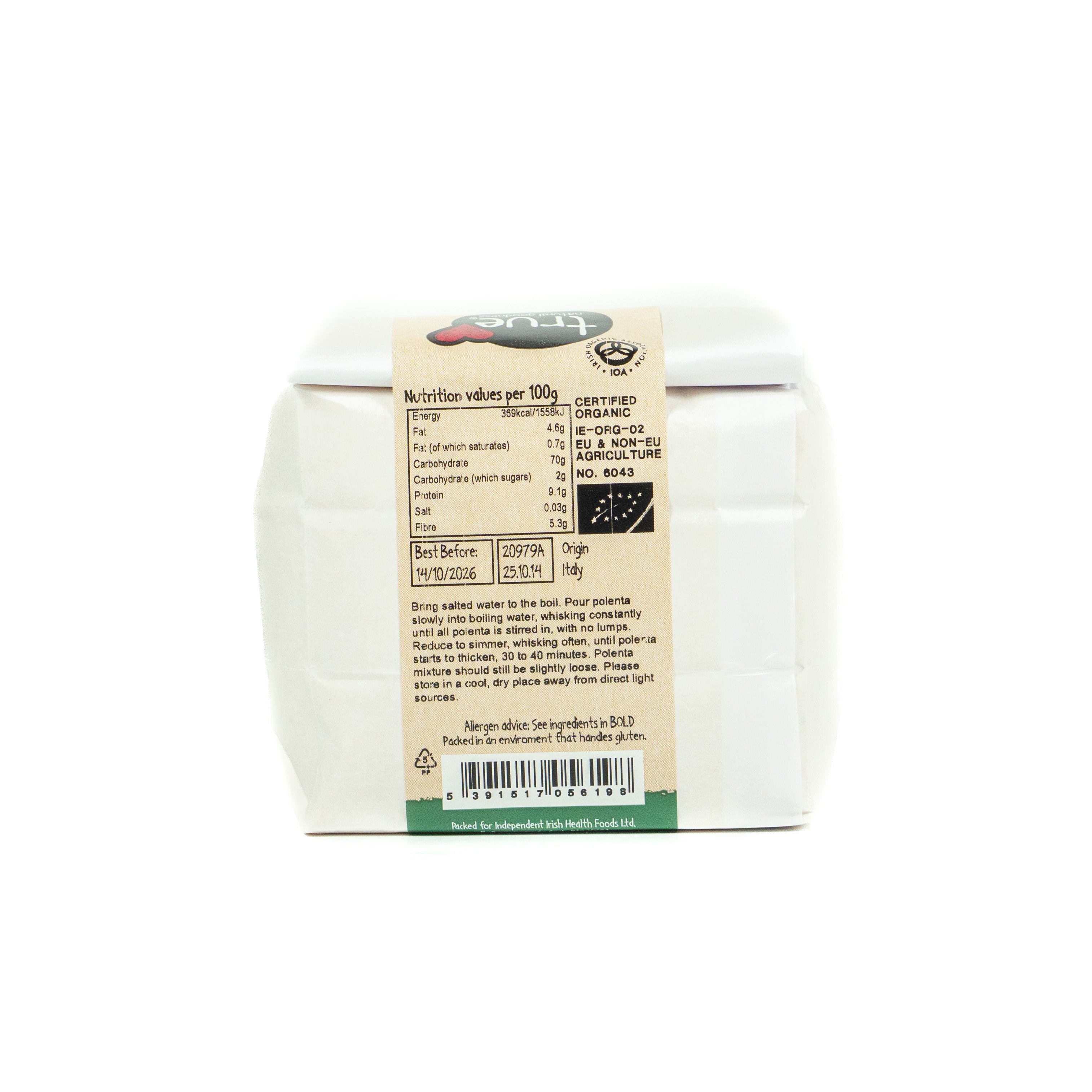 True Natural Goodness Organic Polenta 500G