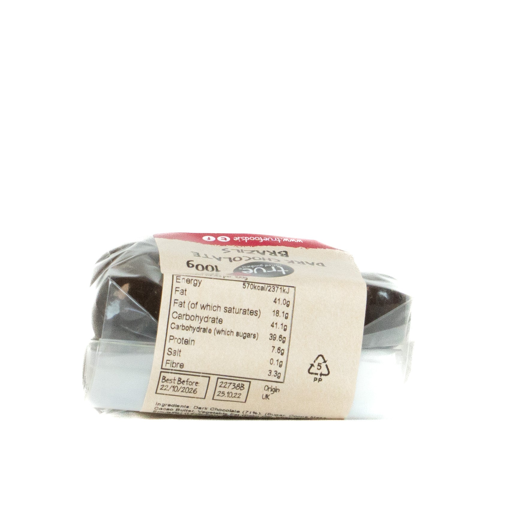 True Natural Goodness Dark Chocolate Brazil Nuts 100g