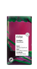 Vivani Organic Chocolate Dark With Whole Hazelnuts 100g
