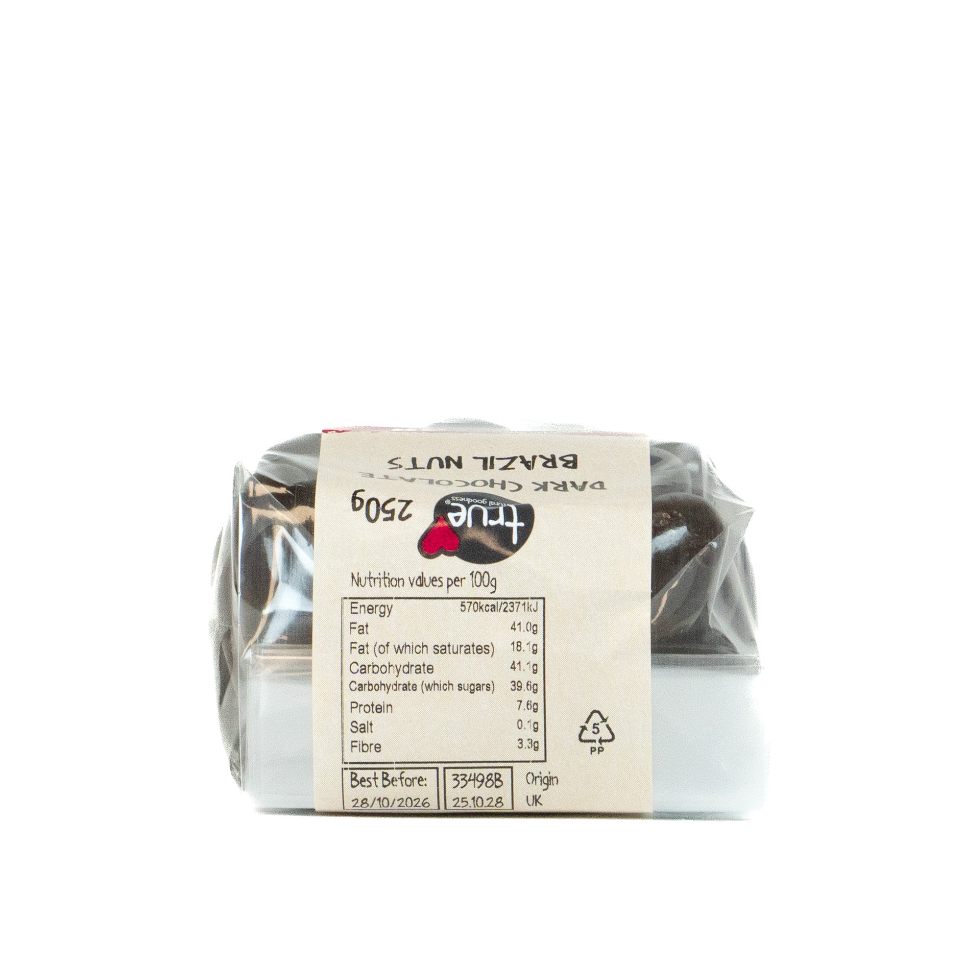 True Natural Goodness Dark Chocolate Brazil Nuts 250g