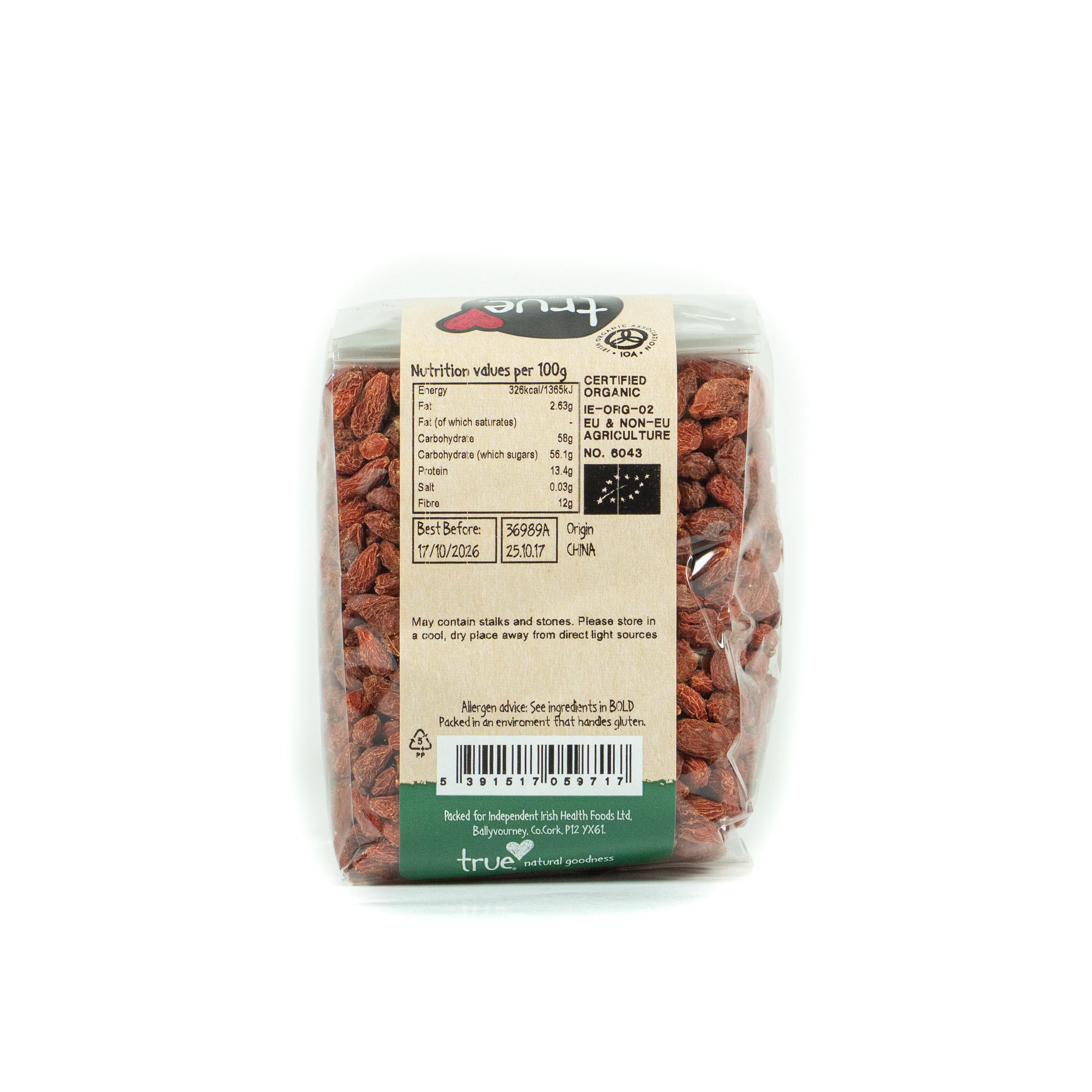 True Natural Goodness Organic Goji Berries 250g