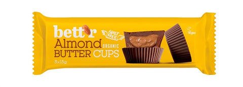 Bett'r Organic Almond Butter Cups 39g