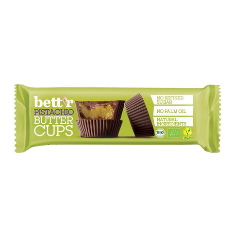 Bettr Nut Butter Cups with Pistachio 39g Gluten Free