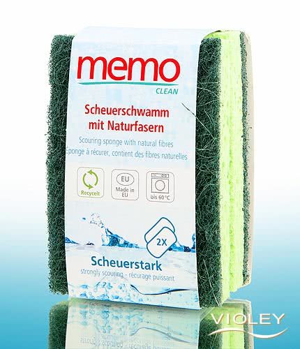 MEMO Recycled Cleaning Sponge 2 Pack