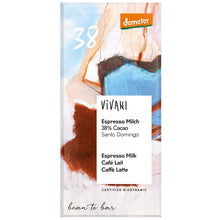 Vivani Organic Espresso Milk Chocolate Bar 90g