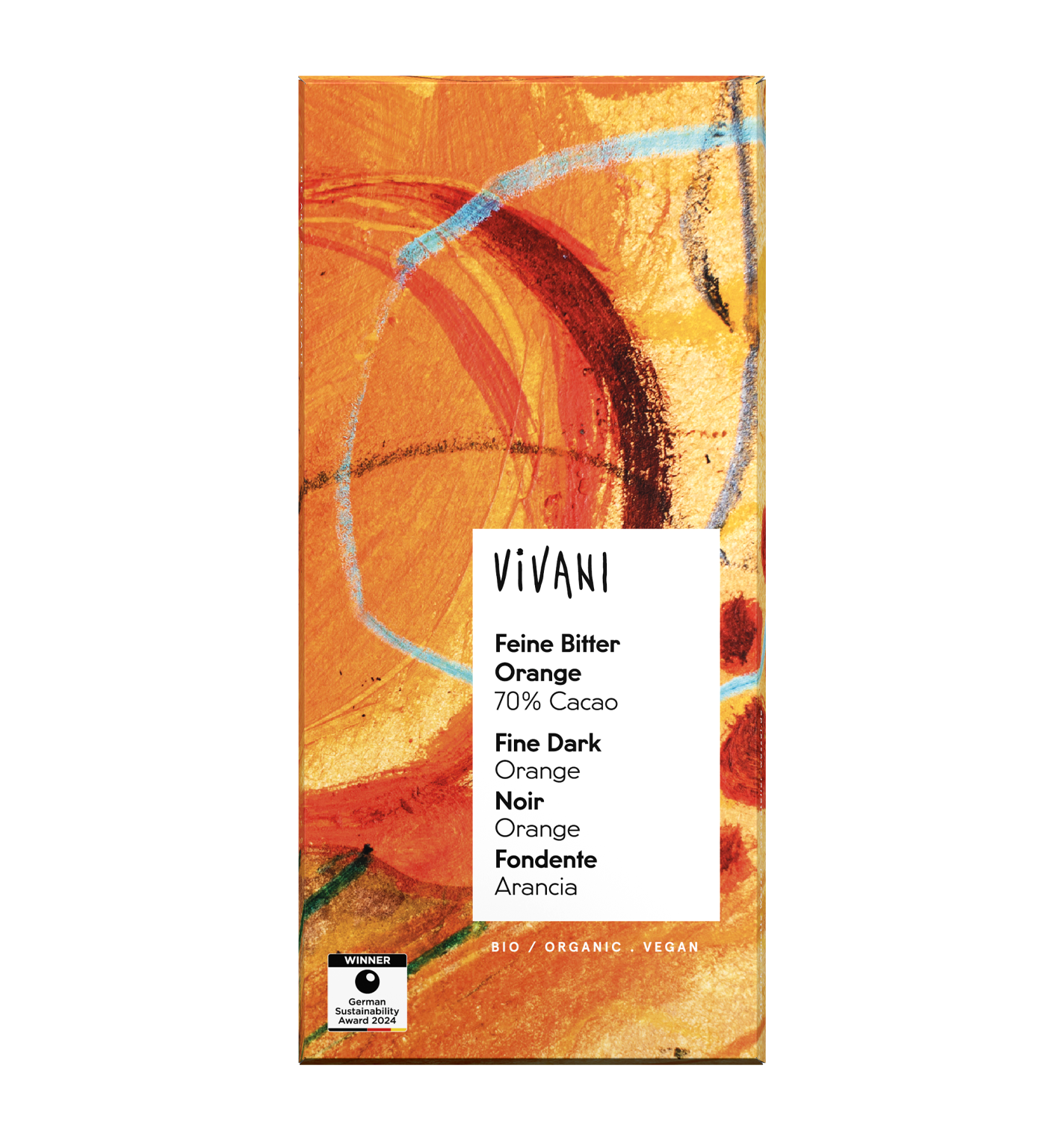 Vivani Organic Dark Orange Chocolate 80g
