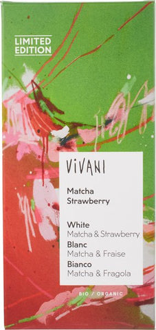 Vivani Organic White Matcha Strawberry Chocolate 80g