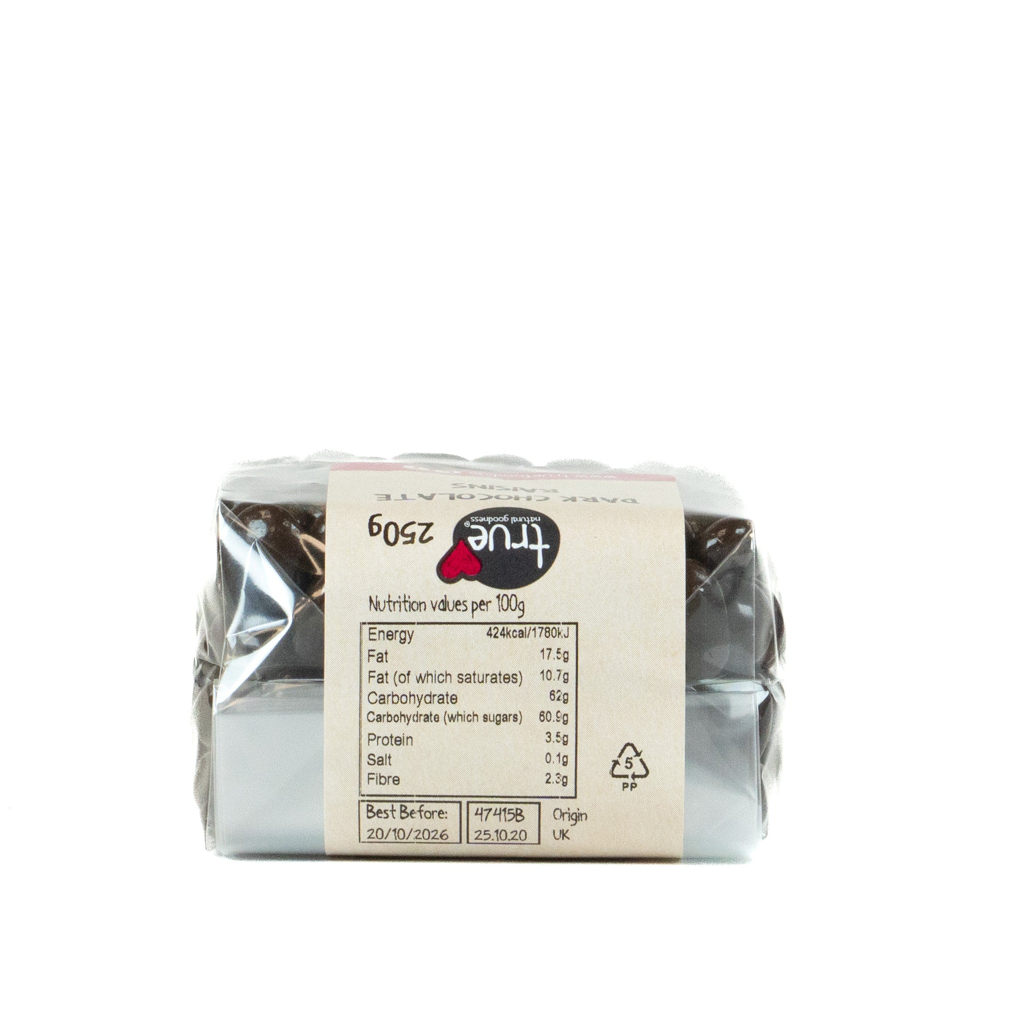 True Natural Goodness Dark Chocolate Raisins 250g