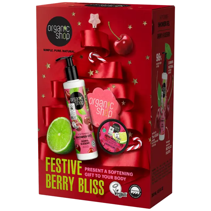 Organic Shop Festive Berry Bliss Body Care Gift Set 380ml