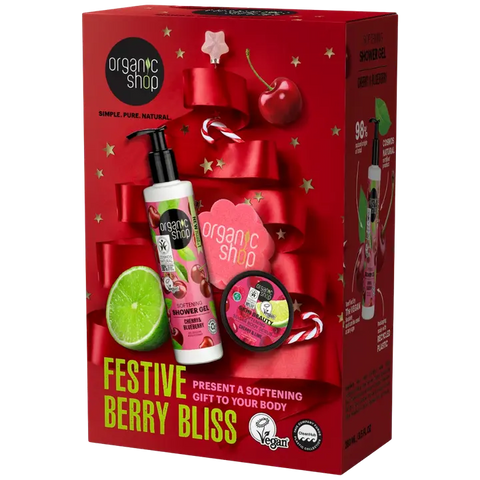 Organic Shop Festive Berry Bliss Body Care Gift Set 380ml