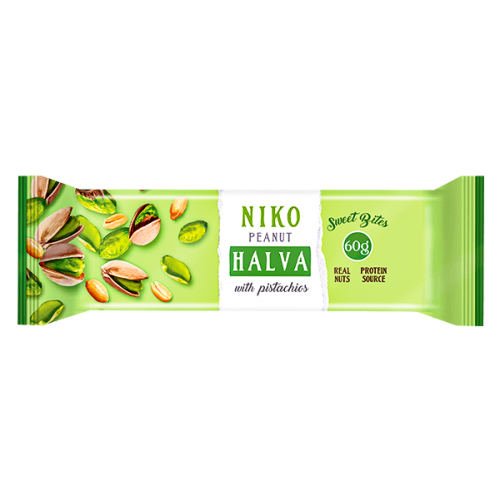 Niko Peanut Halva With Pistachio Bar 60g
