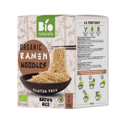 Bio Naturalis Organic Brown Rice Ramen Noodles 4*70g Gluten Free