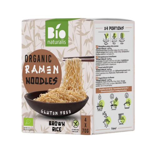 Bio Naturalis Organic Brown Rice Ramen Noodles 4*70g Gluten Free
