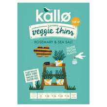 Kallo Rosemary Sea Salt Veggie Thins 100g GF