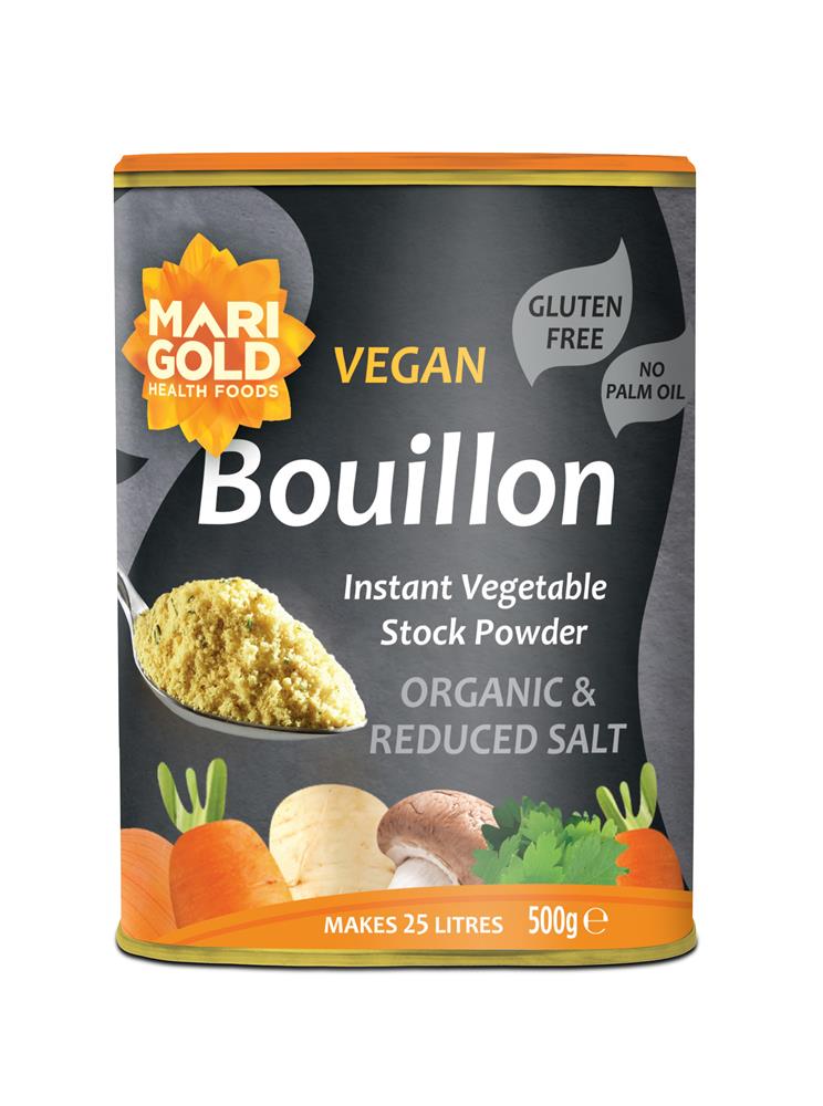 Marigold Organic Vegan Less Salt Bouillon Grey 500g