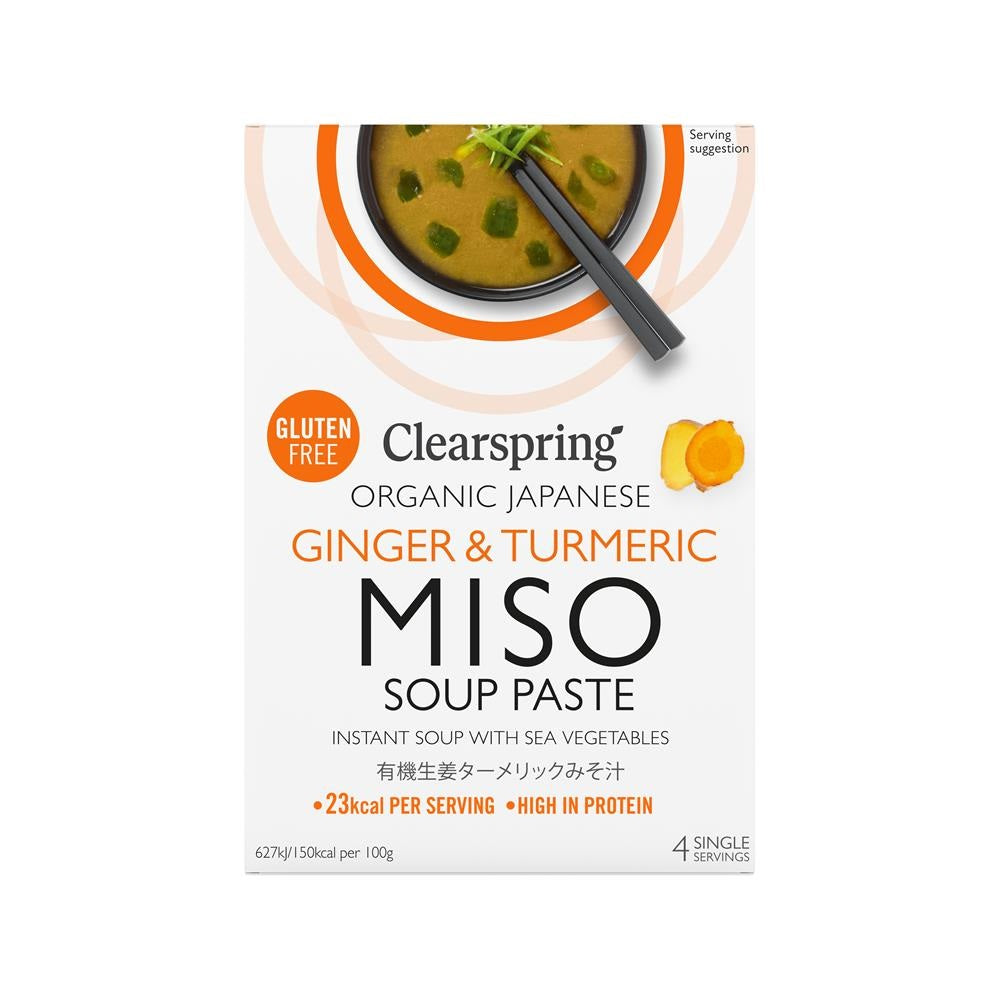 Clearspring Organic Ginger & Turmeric Miso Soup Paste GF (4x15g)