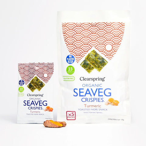 Clearspring Organic Seaveg Crispies Turmeric Multipack Gluten Free 5x4g