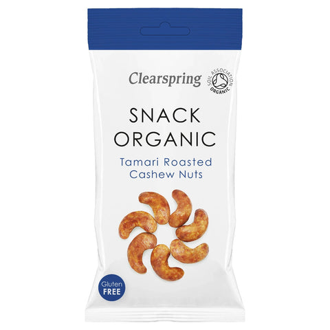Clearspring Snack Organic Tamari Roasted Cashew Nuts 30g