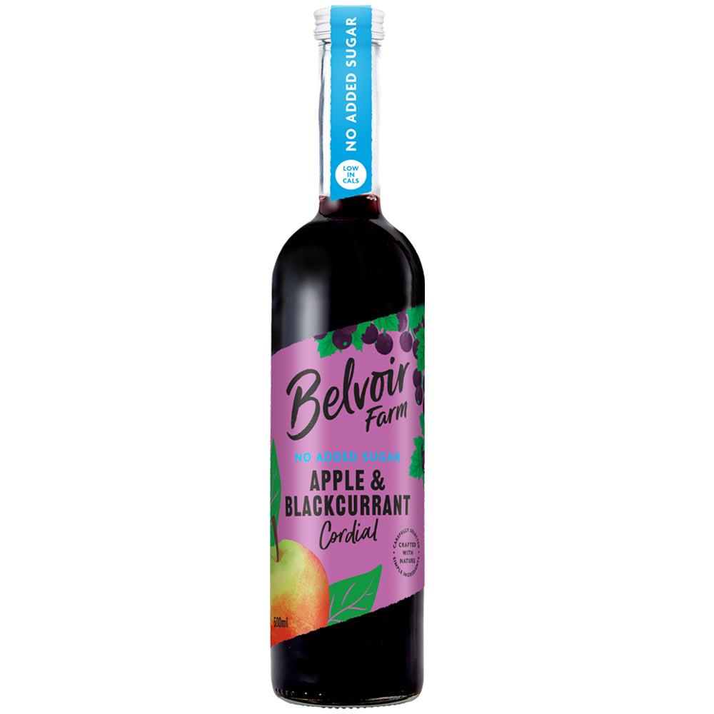 Belvoir No Added Sugar Cordial Apple & Blackcurrant 500ml