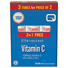 Quest Vitamin C Effervescent 1000mg Triple Pack (3x20tabs)