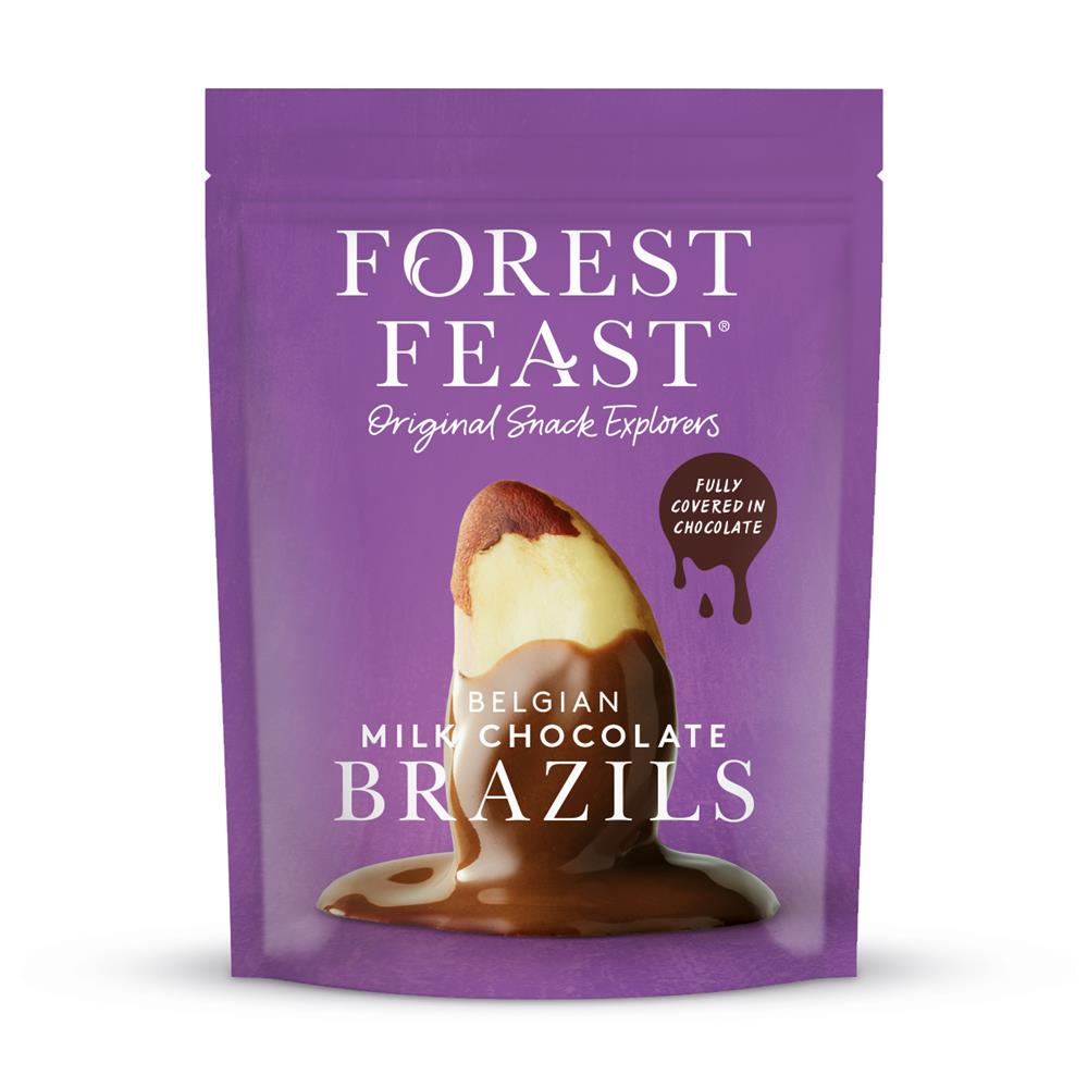 Forest Feast Belgian Milk Chocolate Brazil Nuts 120g