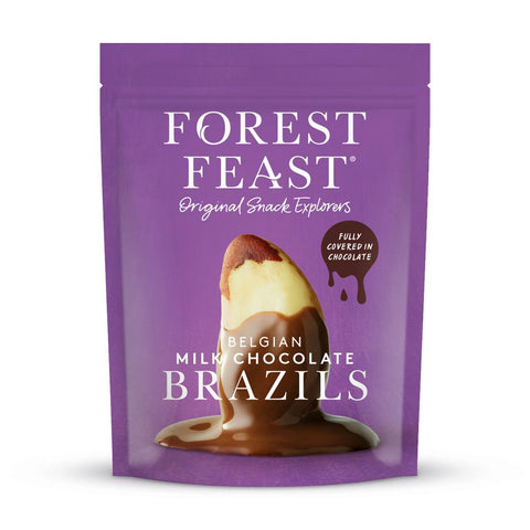 Forest Feast Belgian Milk Chocolate Brazil Nuts 120g