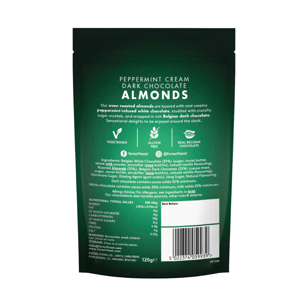 Forest Feast Peppermint Cream Almonds 120g