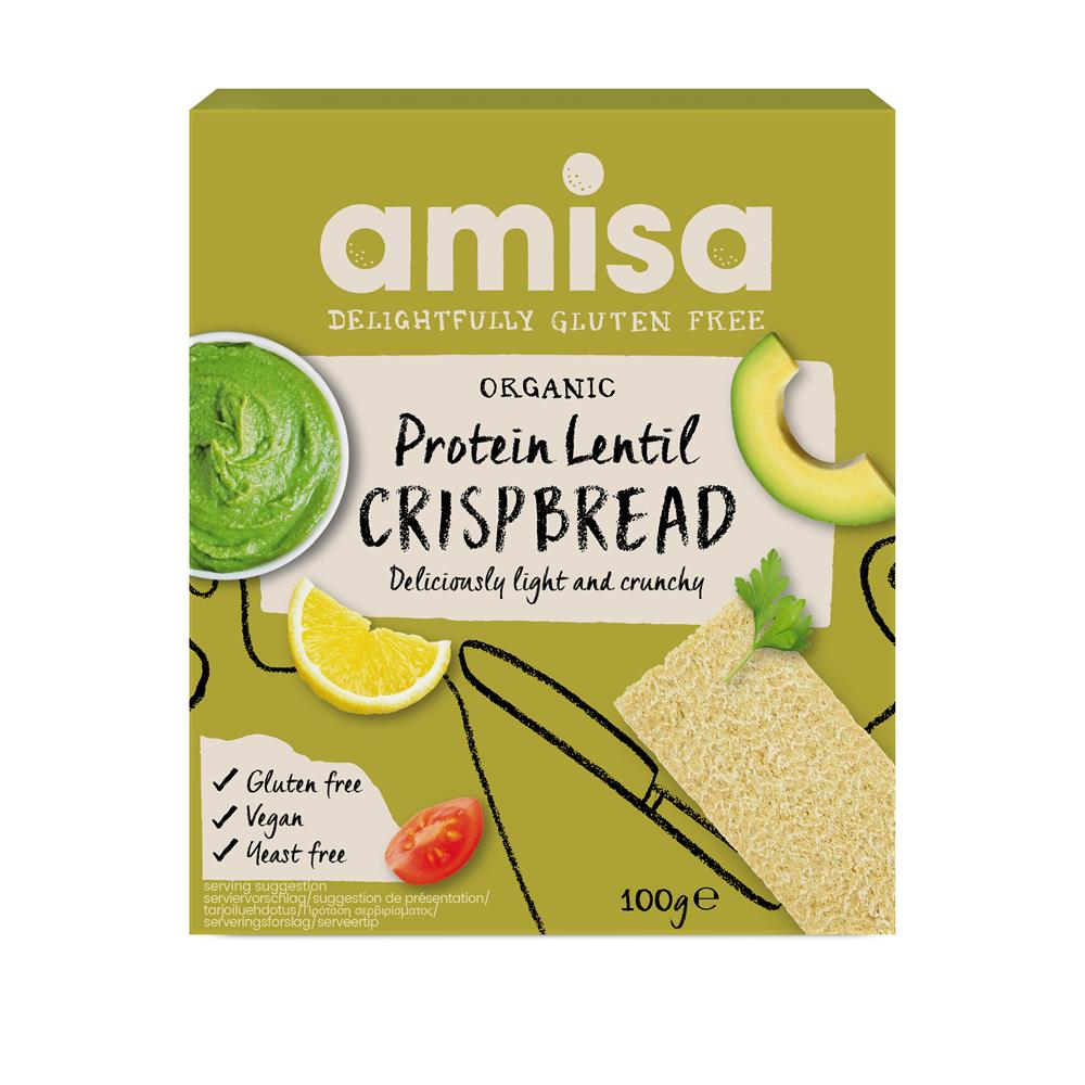 Amisa Organic Protein Lentil Crispbread 100g
