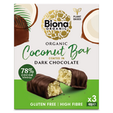 Biona Organic Dark Chocolate Coconut Bar Multi Pack 3*40g