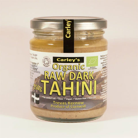 Carleys Organic Raw Dark Tahini Vegan GF FT 250g