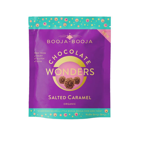 Booja Booja Organic Salted Caramel- Chocolate Wonders	65g Gluten Free Vegan